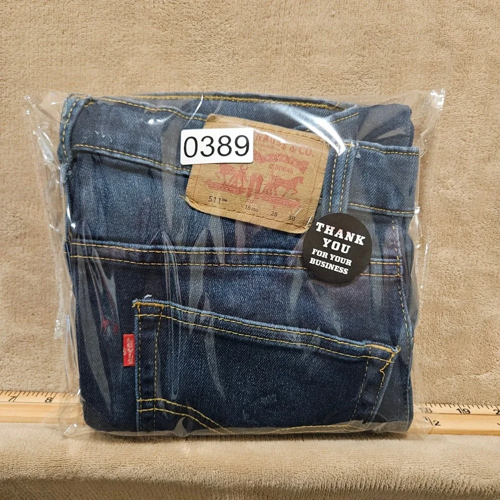 Levis 511 Slim Jeans Womens 16 Reg 28x30 Dark Wash Denim Stretch Pants 0389